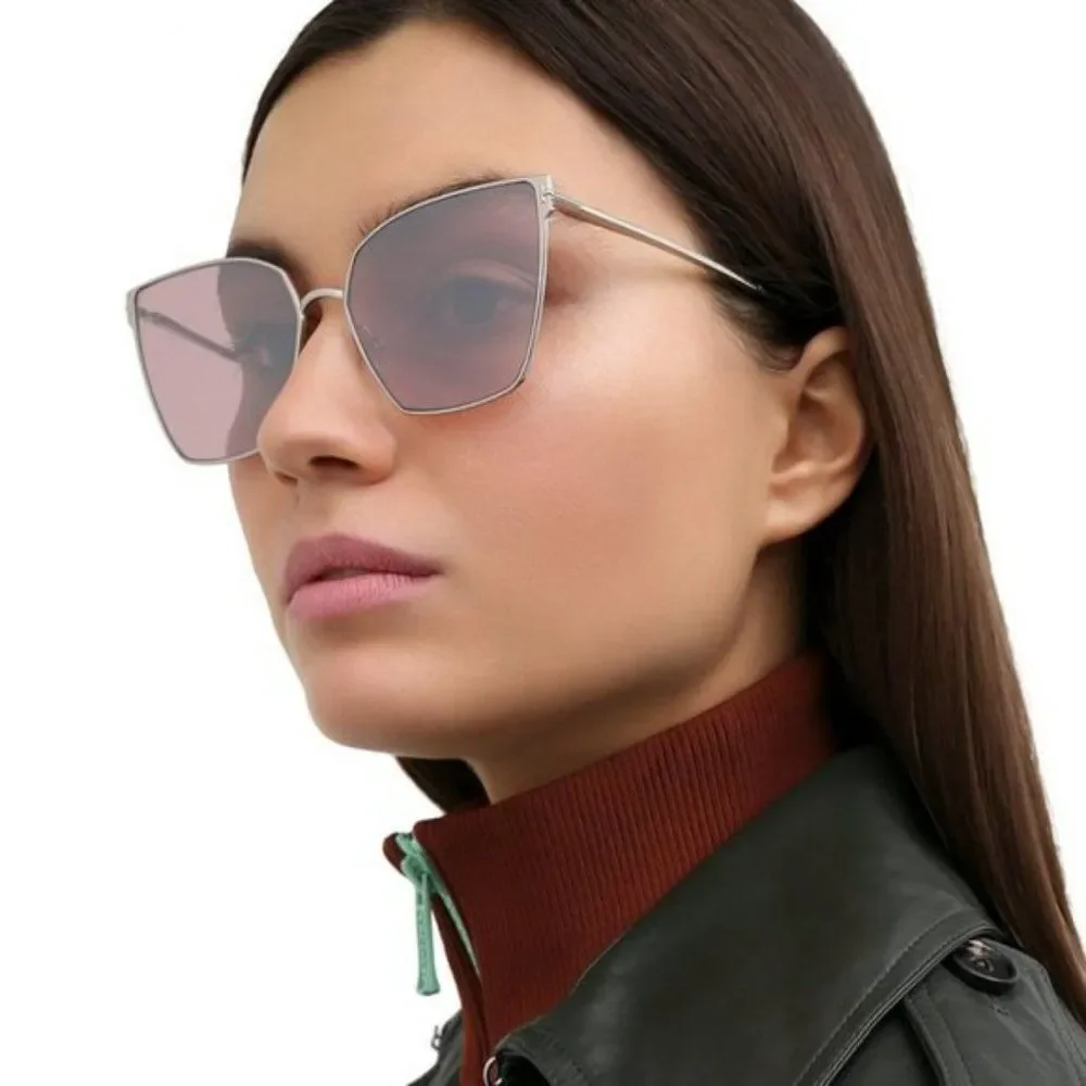NEW Tom Ford FT0653/S 28V Gold Rose Blue Mirrored Metal Cat Eye Women Sunglasses